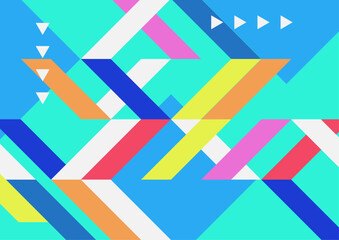 Vector abstract classic concept colorful poster template