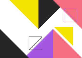 Vector geometric colorful minimal background with shapes elements.