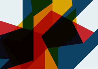 Vector colorful minimal background with primitive shapes elements