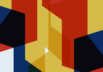 Vector abstract bauhaus geometric composition. modern cover design.