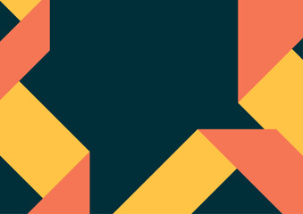 Vector colorful minimal background with primitive shapes elements