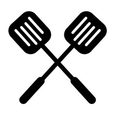 silhouette of two spatulas