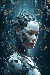 portrait of a robot person