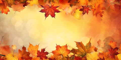 Herbstblätter Hintergrund KI