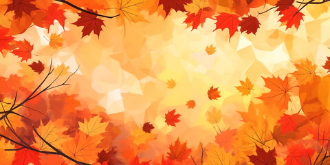 Herbstblätter Hintergrund KI