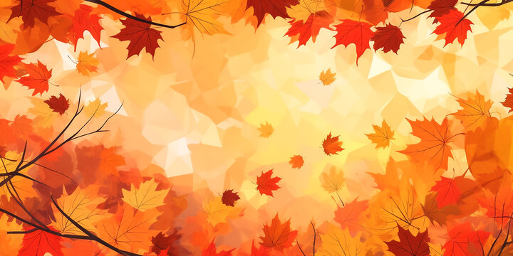 Herbstbl&auml;tter Hintergrund KI