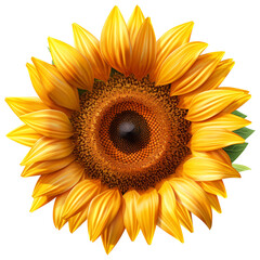 Watercolor sunflower hand painted illustration, perfect for wedding invitation, greeting card