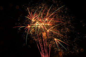 Colorful of fireworks display celebration feu artifice