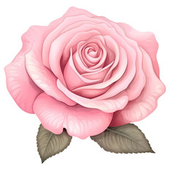 Pink Rose Illustration Png