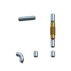 Naklejka premium Carabiner Tech 3D Alphabet or PNG Letters