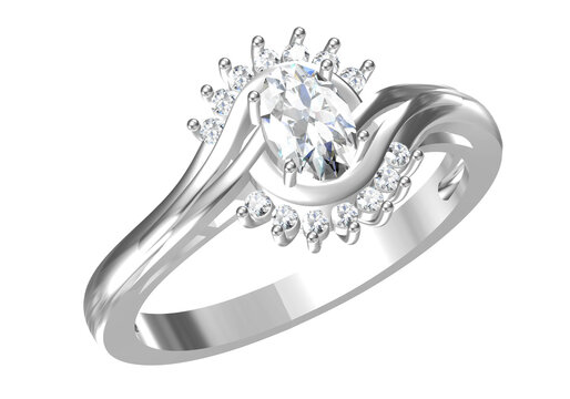The beauty wedding ring.(high resolution 3D image).