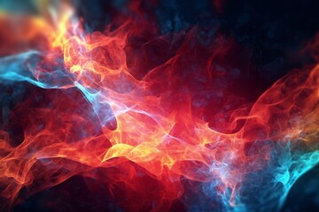 Fototapeta premium Abstract fiery dust nebula cosmos background Generative AI