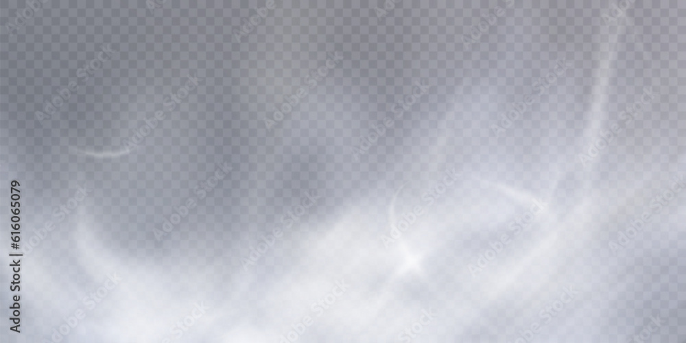 Poster simple white background with smooth lines in light colors, smoke effect on a transparent background.
