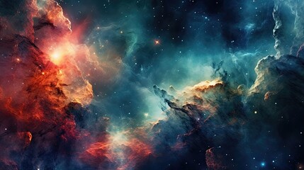 Fototapeta na wymiar Nebula in deep space with stars, space nebula and galaxy