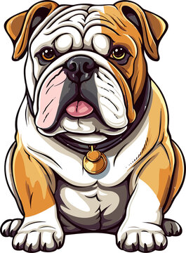 Bulldog Vector Bold and Lovable Canine Character