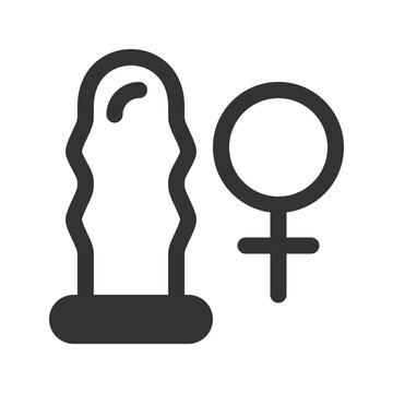 illustration of a icon female condom