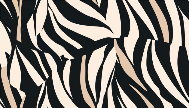Abstract exotic minimal striped pattern. Collage contemporary print. Fashionable template for design. Modern ethnic style