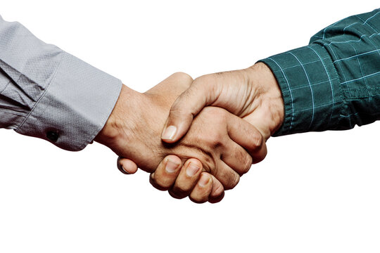 PNG of a Handshake or Hands Shaking Connection and Collaboration: Symbolic Handshake of Trust and Agreement isolated on a PNG background.