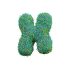 Chaos & Bold Fur 3D Alphabet or PNG Letters