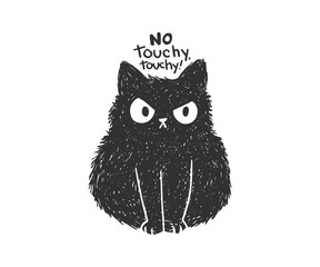 Cat - No touchy touchy (Vektor)