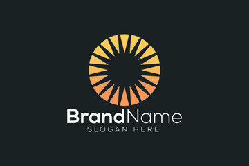 Sun logo design template
