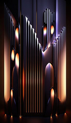 Abstract futuristic background - Generative AI