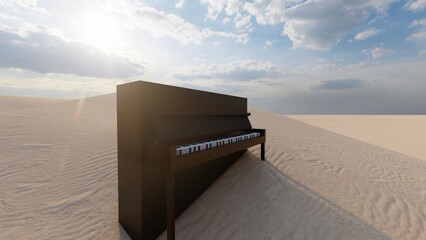 piano in the desert