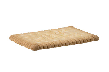 Crackers isolated on white background. With clipping path. Full depth of field. Focus stacking. PNG