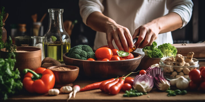 Gesundes Essen zubereiten KI