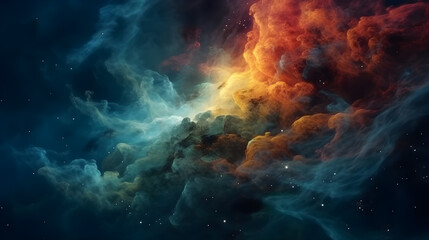 Obraz na płótnie Canvas Stary night cosmos ,Colorful space galaxy cloud nebula ,generative ai