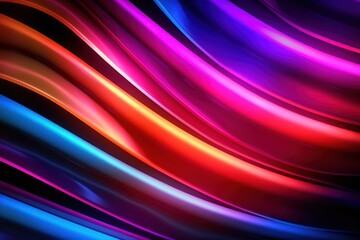 Abstract digital background with smooth neon lights, cyberpunk style, ai tools generated image