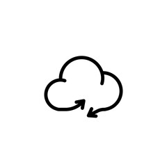 technology cloud computing sign symbol vector