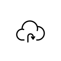 technology cloud computing sign symbol vector