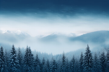 Obraz premium winter mountain landscape