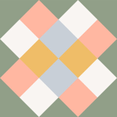 Geometric square and circle pattern. Simple aesthetic shape ornament. Modern abstract bauhaus seamless background. Square grid lines vector art. Neo geo poster. Shape geometry decorative wallpaper.