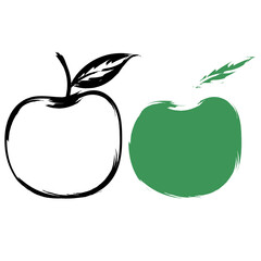 Silhouette apple