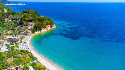 Best beaches of Samos island - Greece. Tsambou beach.