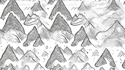seamless pattern with trees and mountains, illustration pattern