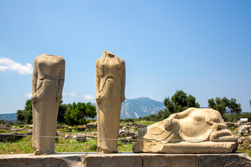 Archaic statue of Hera at Samos, Heraion Ancient City - Greece