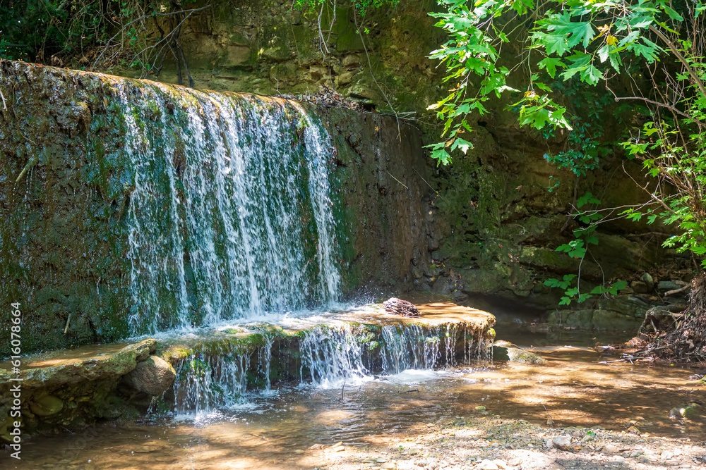 Wall mural Potami Waterfall, Samos island - Greece