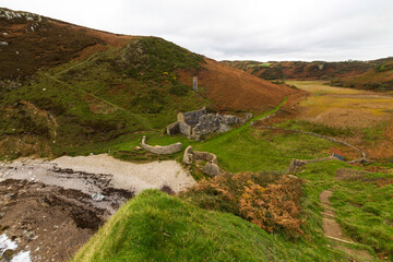 Old UK Porcelain works, ruins in the UK, wide angle