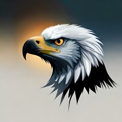 Fototapeta premium American bald eagle head
