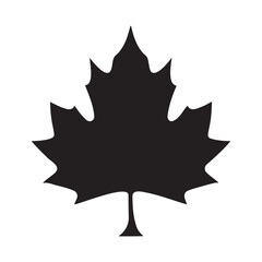 Maplle leaf silhouette logo isolated on white background