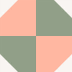 Geometric pattern. Simple aesthetic shape ornament. Modern abstract bauhaus seamless background. Square grid lines vector art. Neo geo poster. Shape geometry decorative wallpaper.