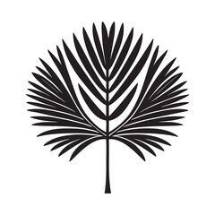 Obraz premium palm leaf silhouette logo isolated on white background