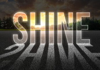 Shine and Shadow Text Effect