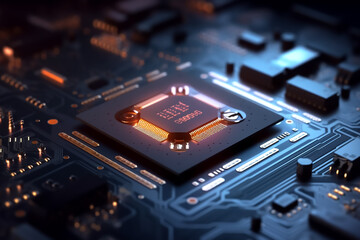 Computer micro chip with motherboard technology