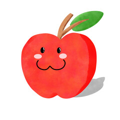 red apple isolated on white