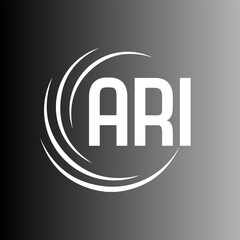 Vector modern letter A R I monogram logo