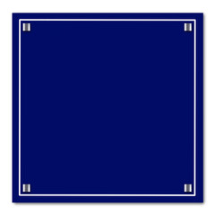 Blue Blank Square Plate with Screws. Can be used as a Text Frame.